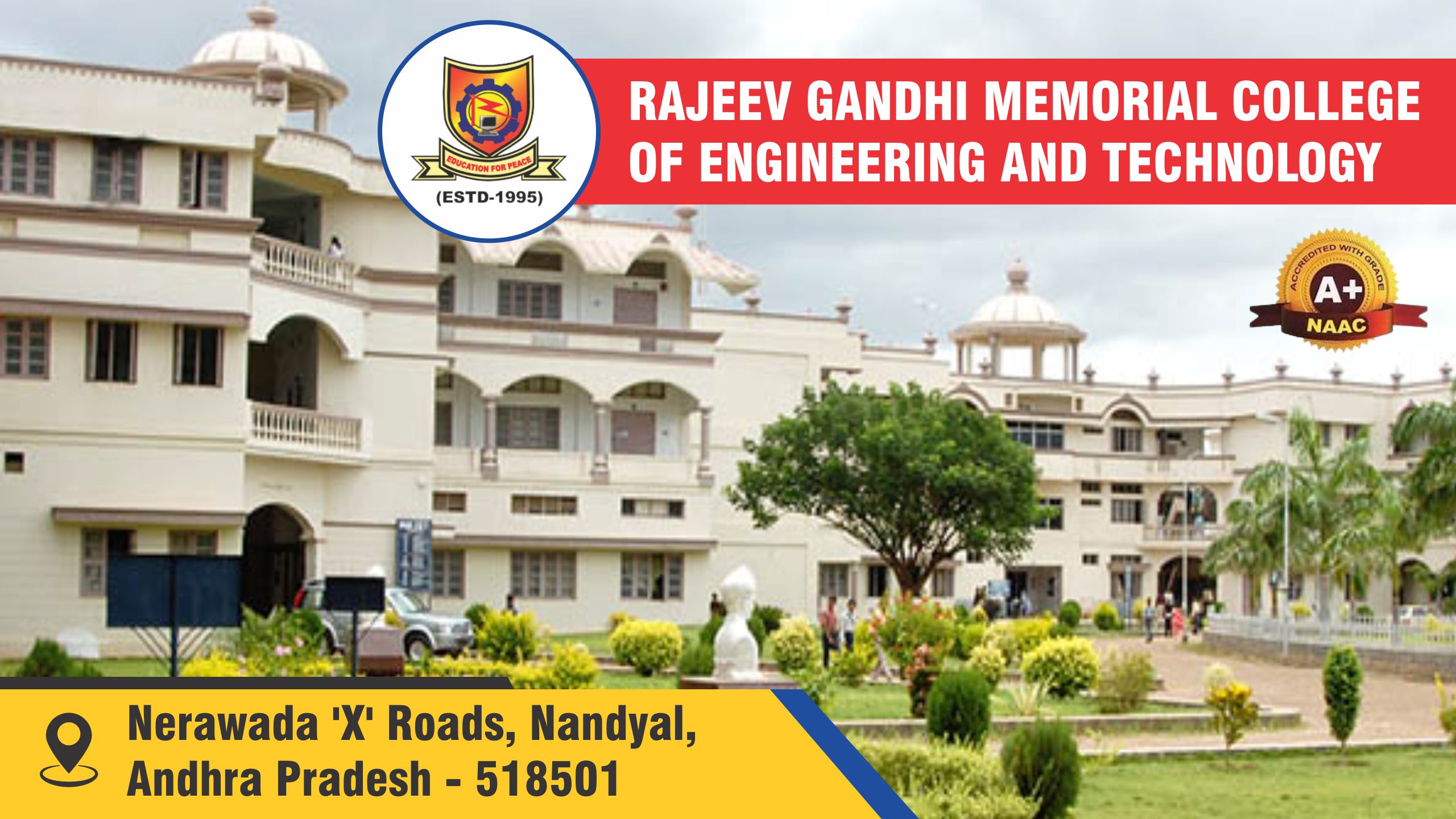 out side view of Rajeev Gandhi Memorial College Of Engineering And Technology